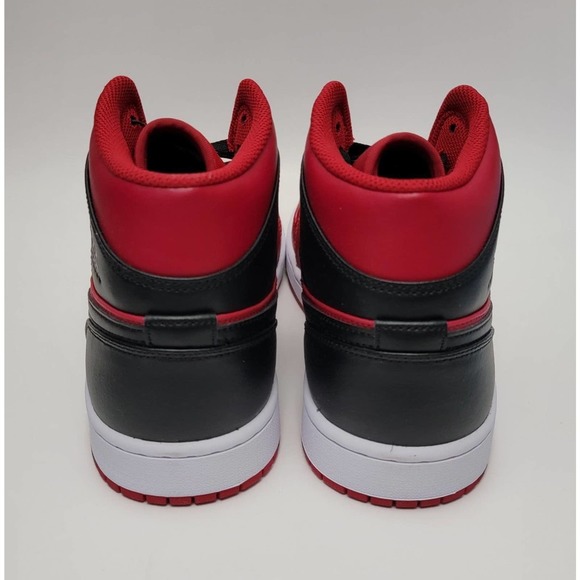 Nike Air Jordan 1 Mid Sneaker Reverse Bred Red Shoes Men's 9.5 544724-660 11W - Picture 3 of 10